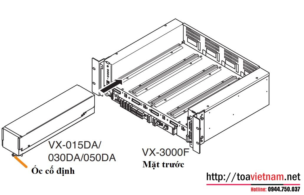Lắp tăng âm cho VX-3000