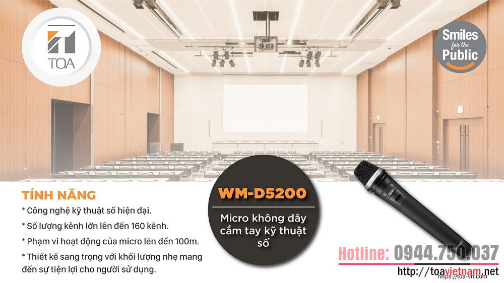 Micro không dây cầm tay kỹ thuật số WM-D5200 có gì khác biệt?