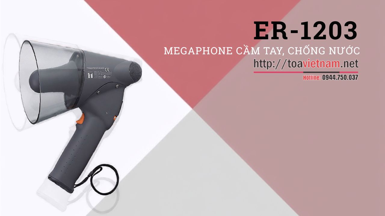 TOA ER-1203: Megaphone cầm tay, chống nước