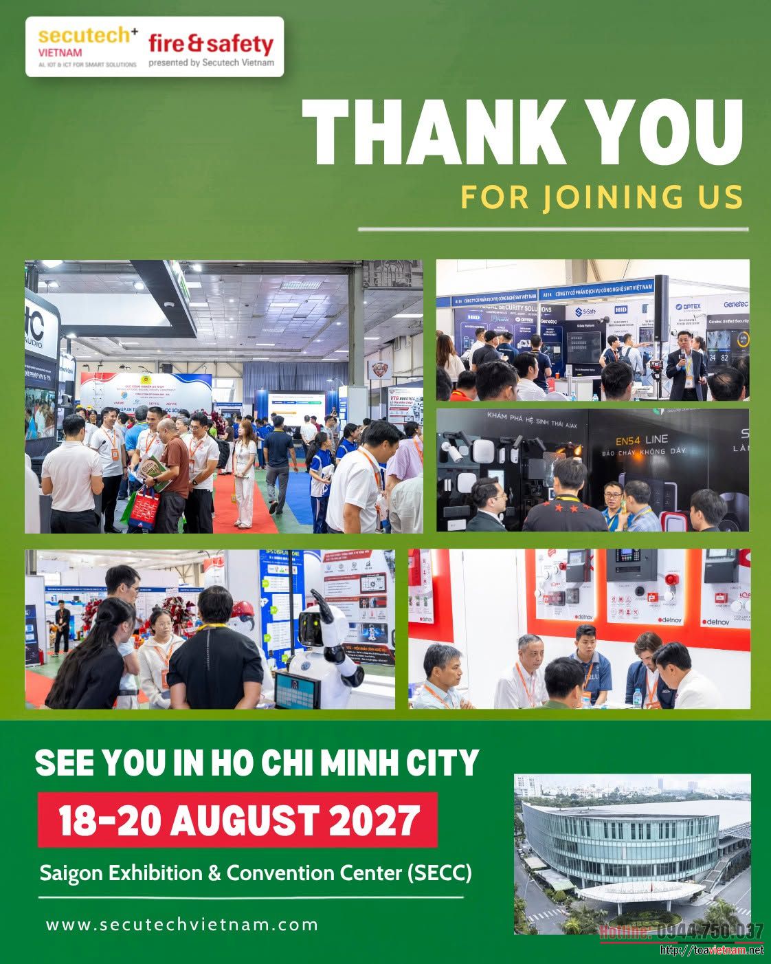 Secutech Vietnam 2027 - từ ngày 18-20/08/2027 tại SECC - TP Hồ Chí Minh