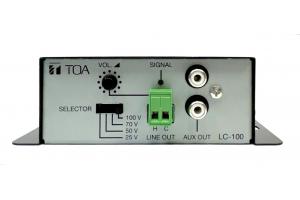 Bộ chuyển đổi âm thanh 100V line sang Line, AUX: TOA LC-100-AS