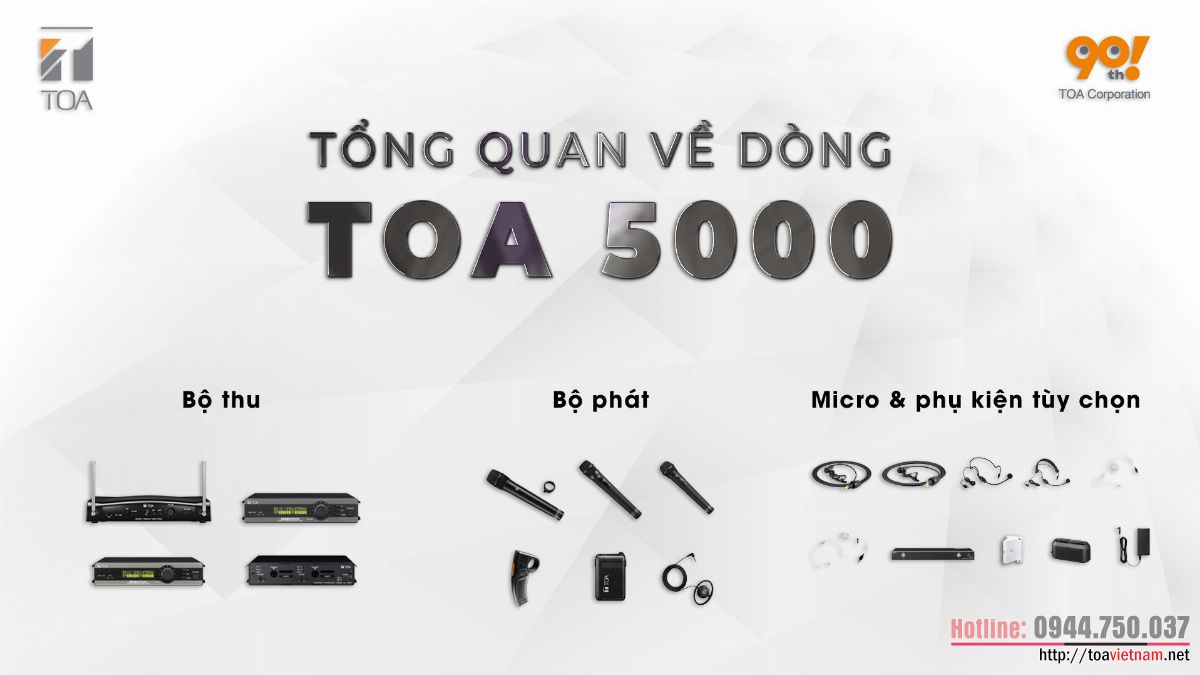 Giới thiệu về dòng toa 5000 – giải pháp không dây 16 kênh️