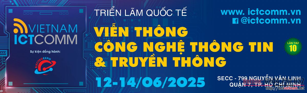 Triển lãm Việt Nam ICTCOMM 2025 tại SECC Hồ Chí Minh từ 12-14 tháng 6 năm 2025