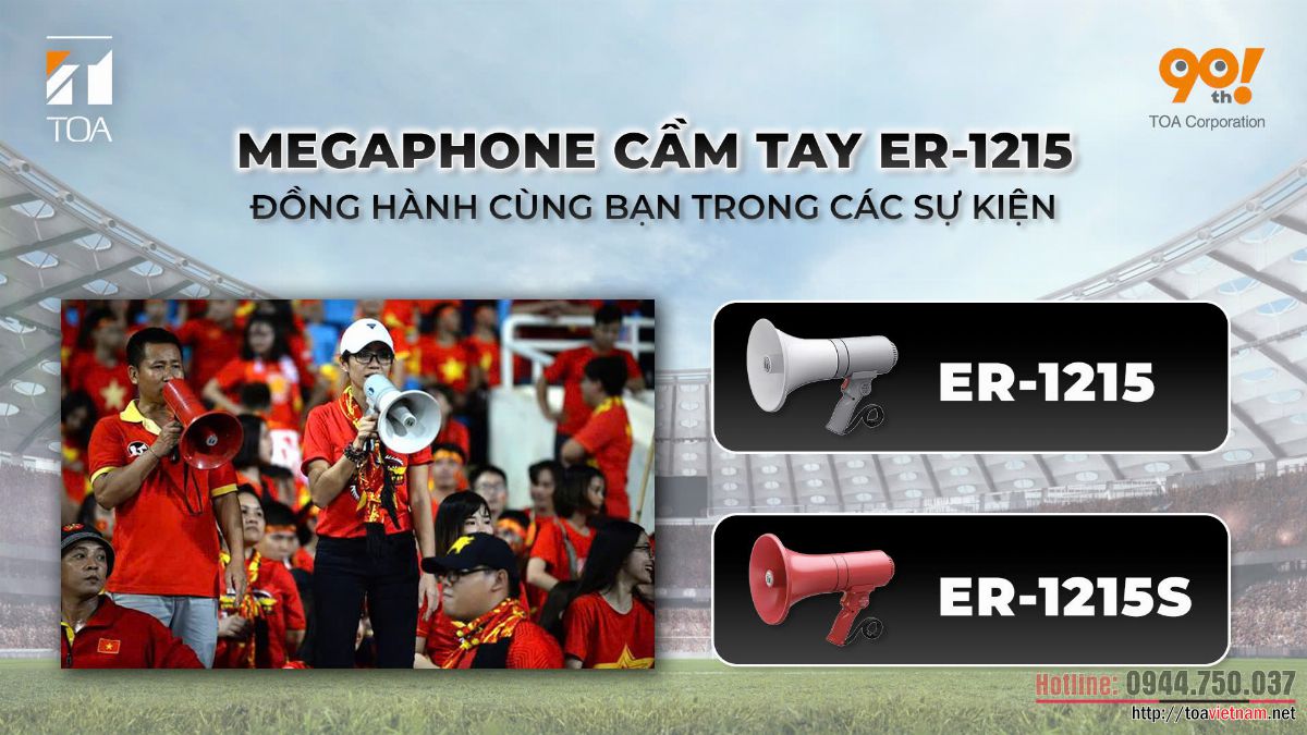 Megaphone cầm tay ER-1215 – Đồng hành cùng bạn trong các sự kiện