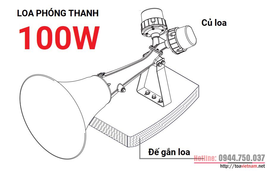 Loa phóng thanh 100W