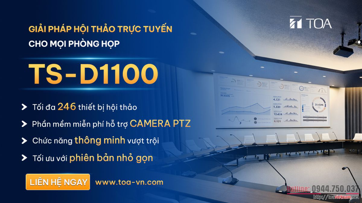 Giải pháp hội thảo kỹ thuật số đẳng cấp cho mọi phòng họp TS-D1100