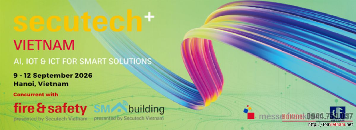 Secutech Vietnam 2026 - từ ngày 09/09 đến 12/09/2026 tại Hà Nội. Secutech Vietnam 2026 - từ ngày 09/09 đến 12/09/2026 tại Hà Nội.