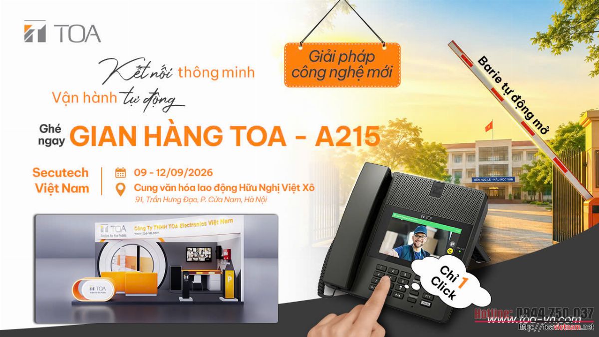 Gian hàng TOA tại Secutech 2026 Gian hàng TOA tại Secutech 2026