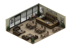 Loa quán cafe, nhà hàng