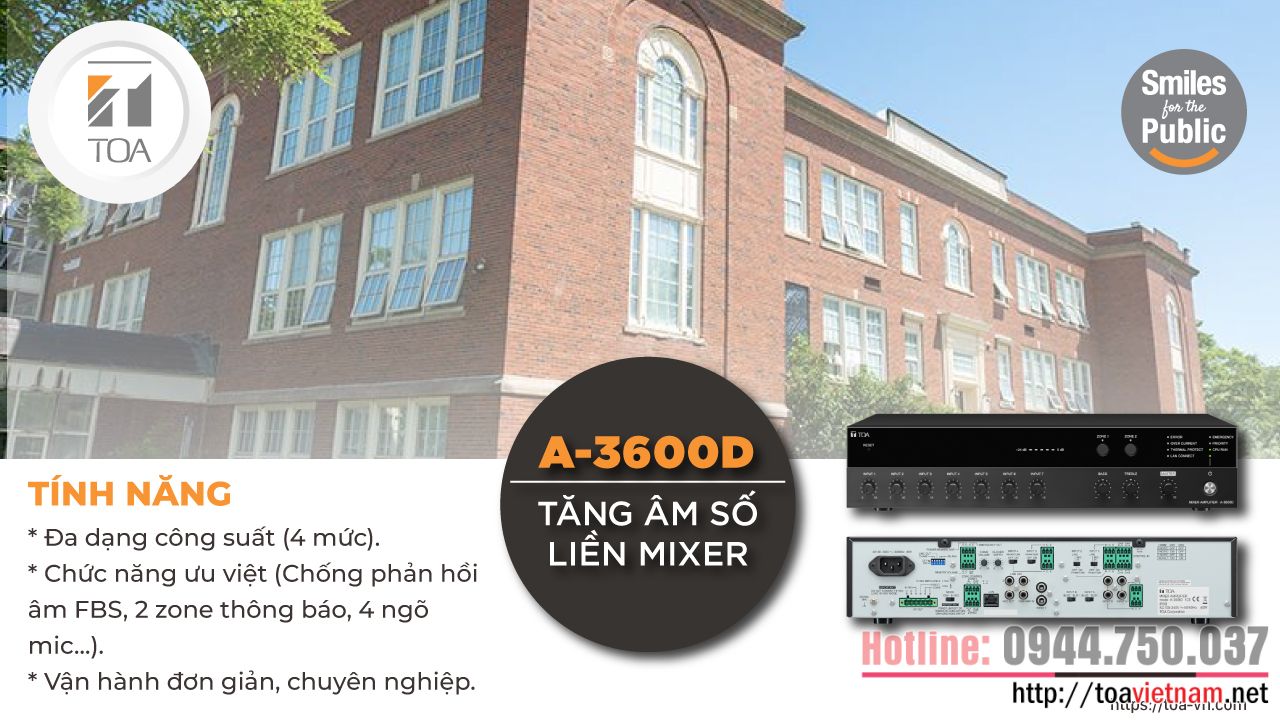 3 ưu điểm của dòng tăng âm số liền Mixer A-3600D
